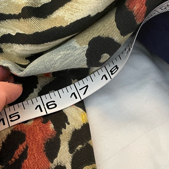 Selah animal print suit blazer skirt set sz 6 cotton double breasted long sleeve - Picture 12 of 16